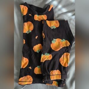 Burts Bees Midnight Pumpkins Print Pajama Set 5T Black